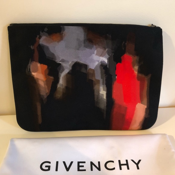 Givenchy Doberman Cotton Pouch/ Clutch 13” x 9.5” - Picture 4 of 8